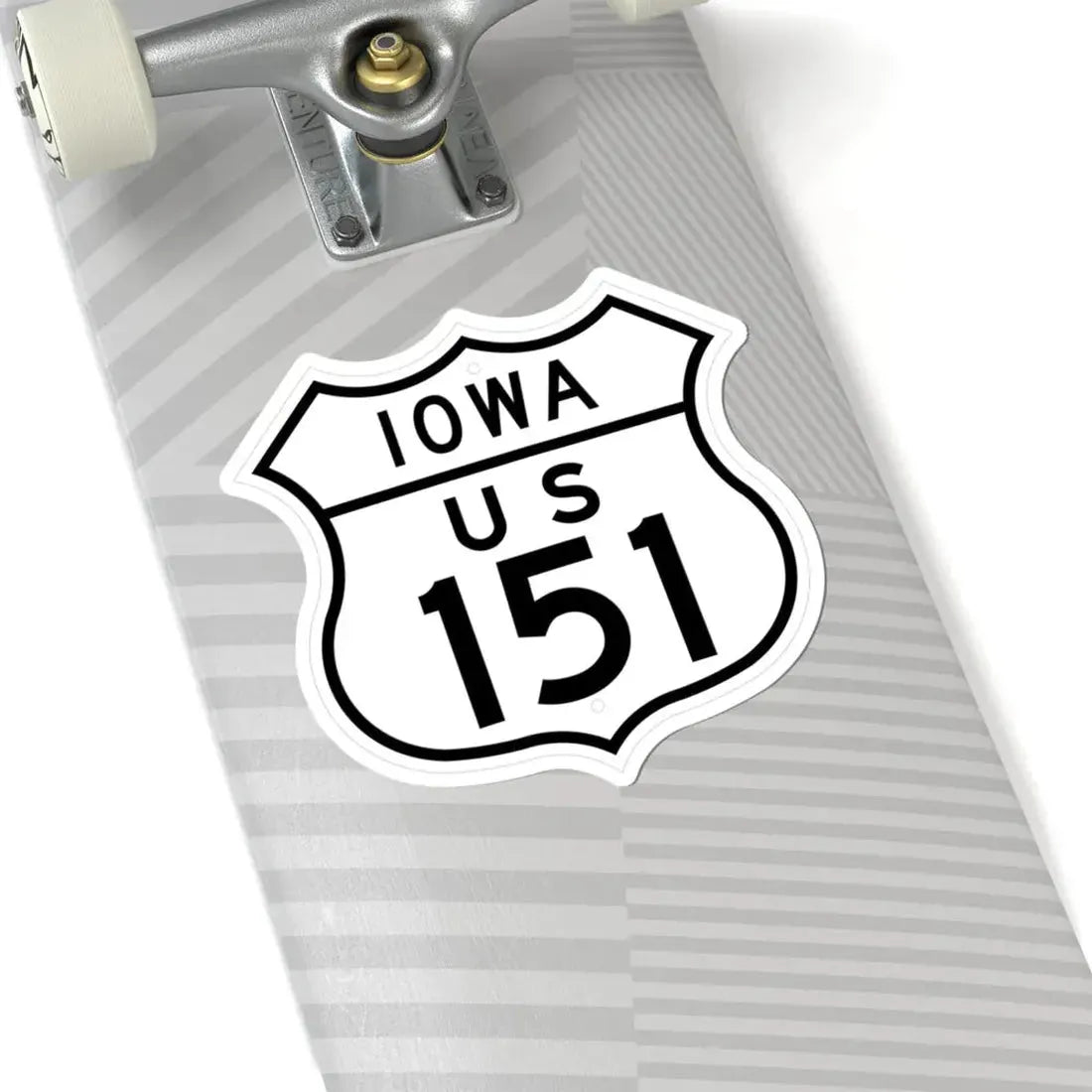 US 151 Iowa 1948 (Iowa) (Road Sign) STICKER Vinyl Kiss-Cut Decal - The Sticker Space