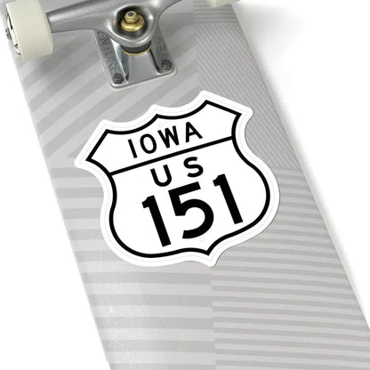 US 151 Iowa 1948 (Iowa) (Road Sign) STICKER Vinyl Kiss-Cut Decal - The Sticker Space