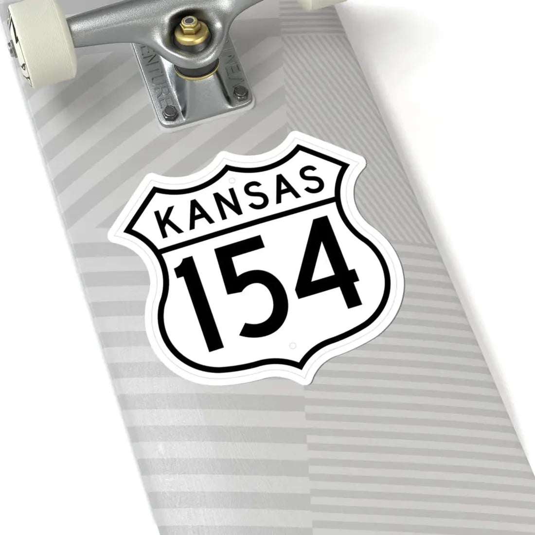 US 154 Kansas 1962 (Kansas) (Road Sign) STICKER Vinyl Kiss-Cut Decal - The Sticker Space