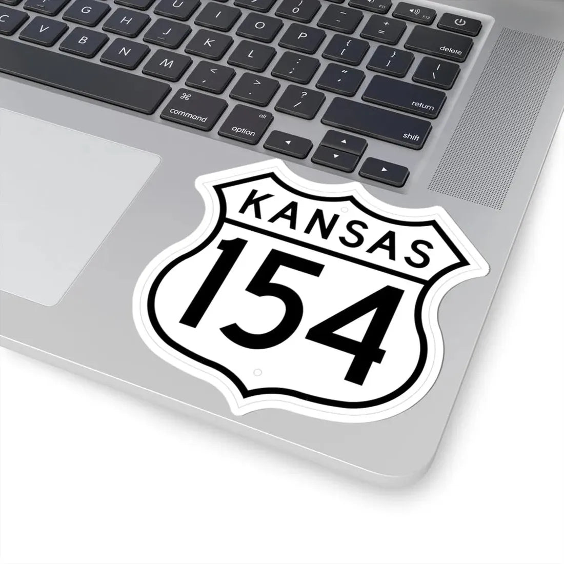 US 154 Kansas 1962 (Kansas) (Road Sign) STICKER Vinyl Kiss-Cut Decal - The Sticker Space