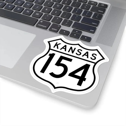 US 154 Kansas 1962 (Kansas) (Road Sign) STICKER Vinyl Kiss-Cut Decal - The Sticker Space