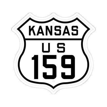 US 159 Kansas 1926 (Kansas) (Road Sign) STICKER Vinyl Kiss-Cut Decal 6 Inch White - The Sticker Space