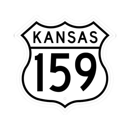 US 159 Kansas 1962 (Kansas) (Road Sign) STICKER Vinyl Kiss-Cut Decal 2 Inch White - The Sticker Space