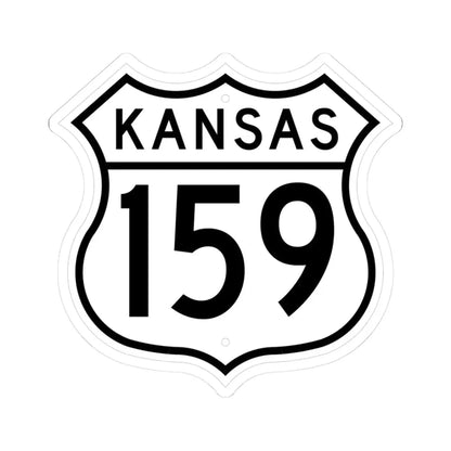 US 159 Kansas 1962 (Kansas) (Road Sign) STICKER Vinyl Kiss-Cut Decal 3 Inch White - The Sticker Space