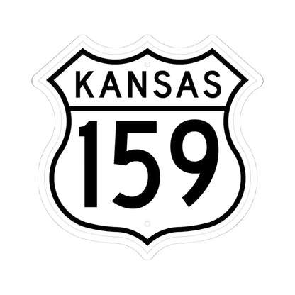 US 159 Kansas 1962 (Kansas) (Road Sign) STICKER Vinyl Kiss-Cut Decal 4 Inch White - The Sticker Space