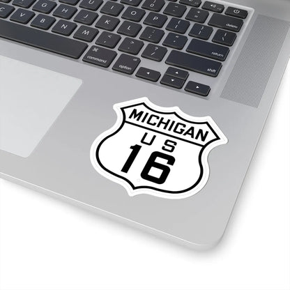 US 16 Michigan 1926 (Michigan) (Road Sign) STICKER Vinyl Kiss-Cut Decal - The Sticker Space