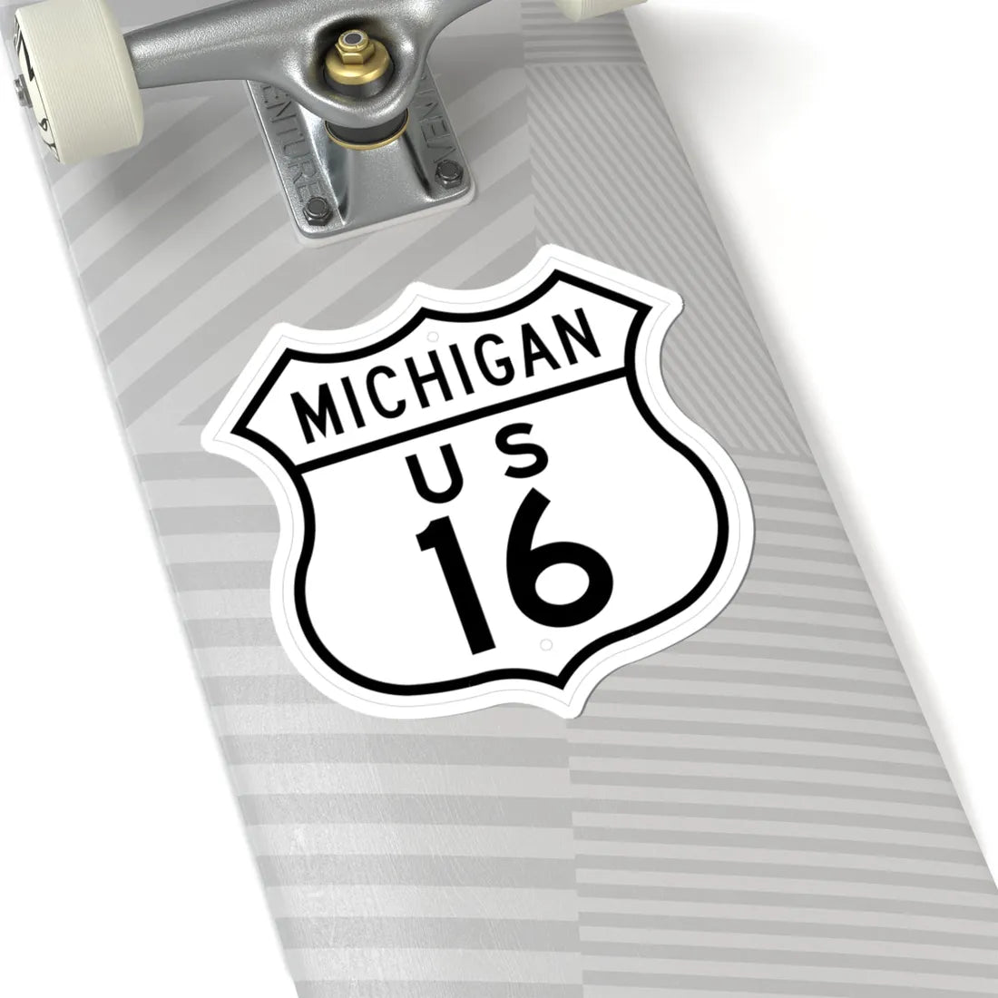 US 16 Michigan 1948 (Michigan) (Road Sign) STICKER Vinyl Kiss-Cut Decal - The Sticker Space