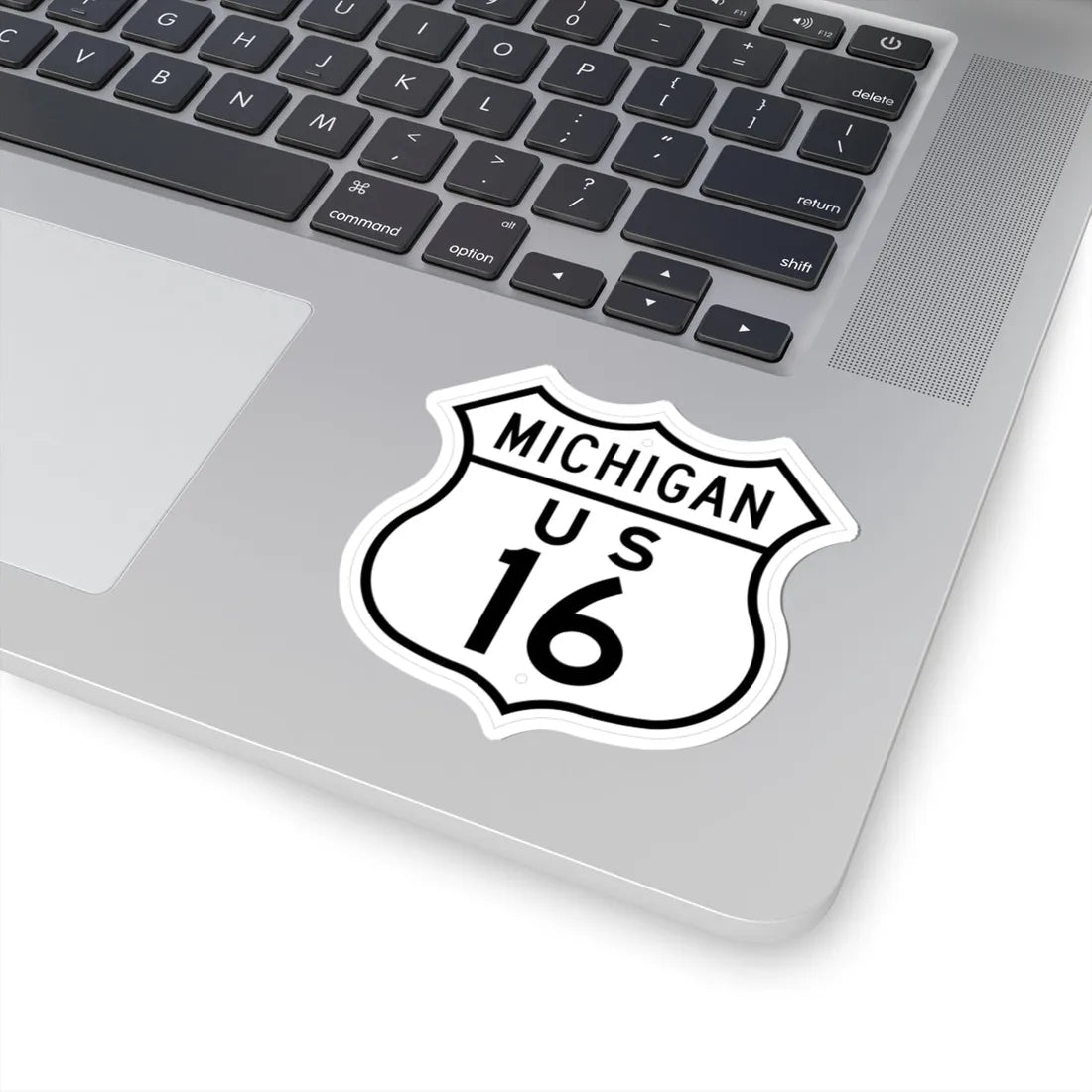 US 16 Michigan 1948 (Michigan) (Road Sign) STICKER Vinyl Kiss-Cut Decal - The Sticker Space