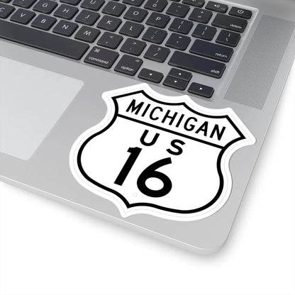 US 16 Michigan 1948 (Michigan) (Road Sign) STICKER Vinyl Kiss-Cut Decal - The Sticker Space