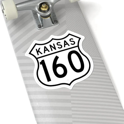US 160 Kansas 1962 (Kansas) (Road Sign) STICKER Vinyl Kiss-Cut Decal - The Sticker Space
