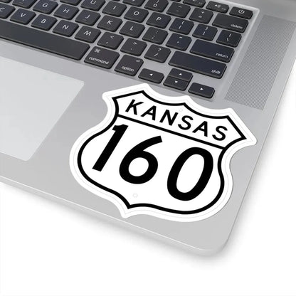 US 160 Kansas 1962 (Kansas) (Road Sign) STICKER Vinyl Kiss-Cut Decal - The Sticker Space