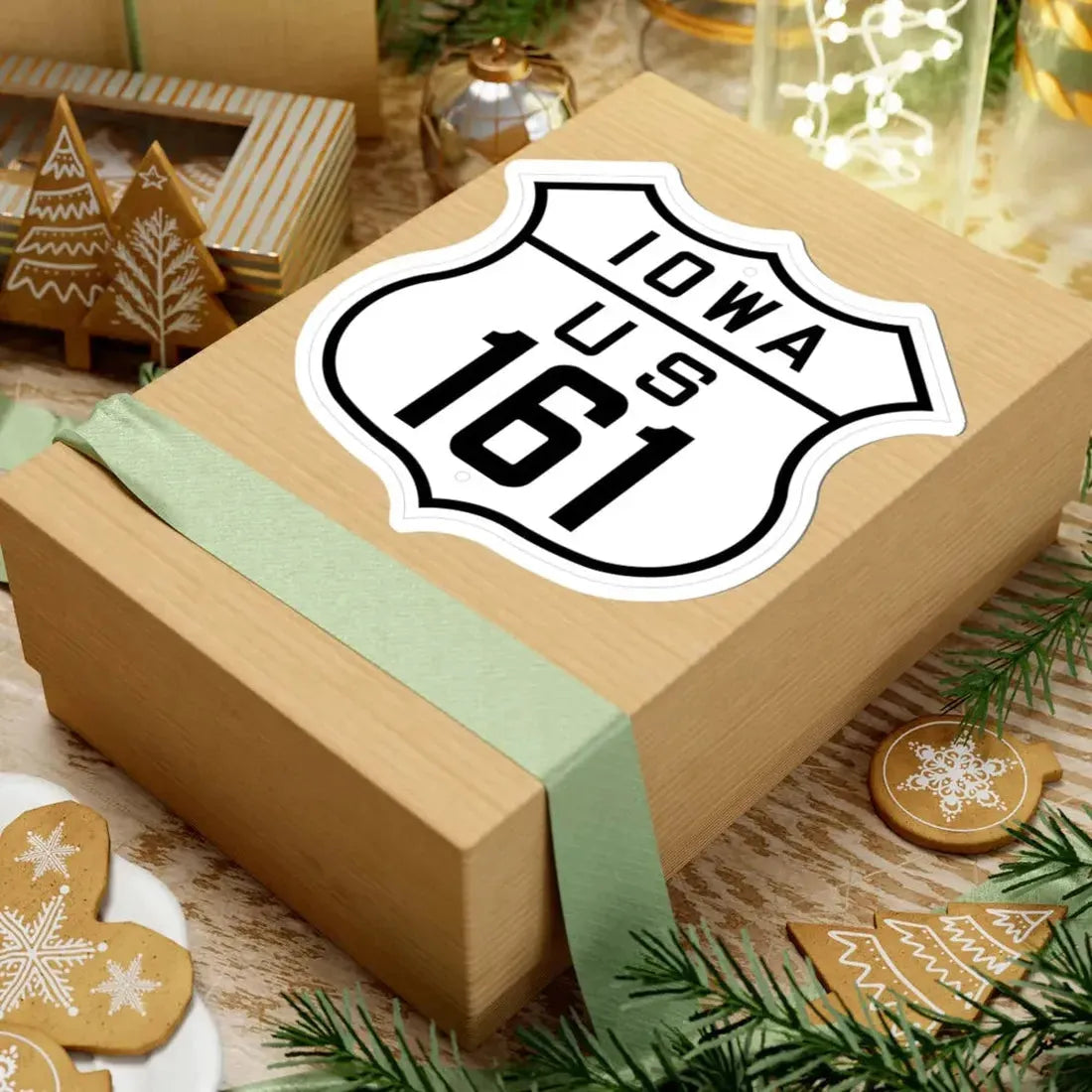 US 161 Iowa 1926 (Iowa) (Road Sign) STICKER Vinyl Kiss-Cut Decal - The Sticker Space