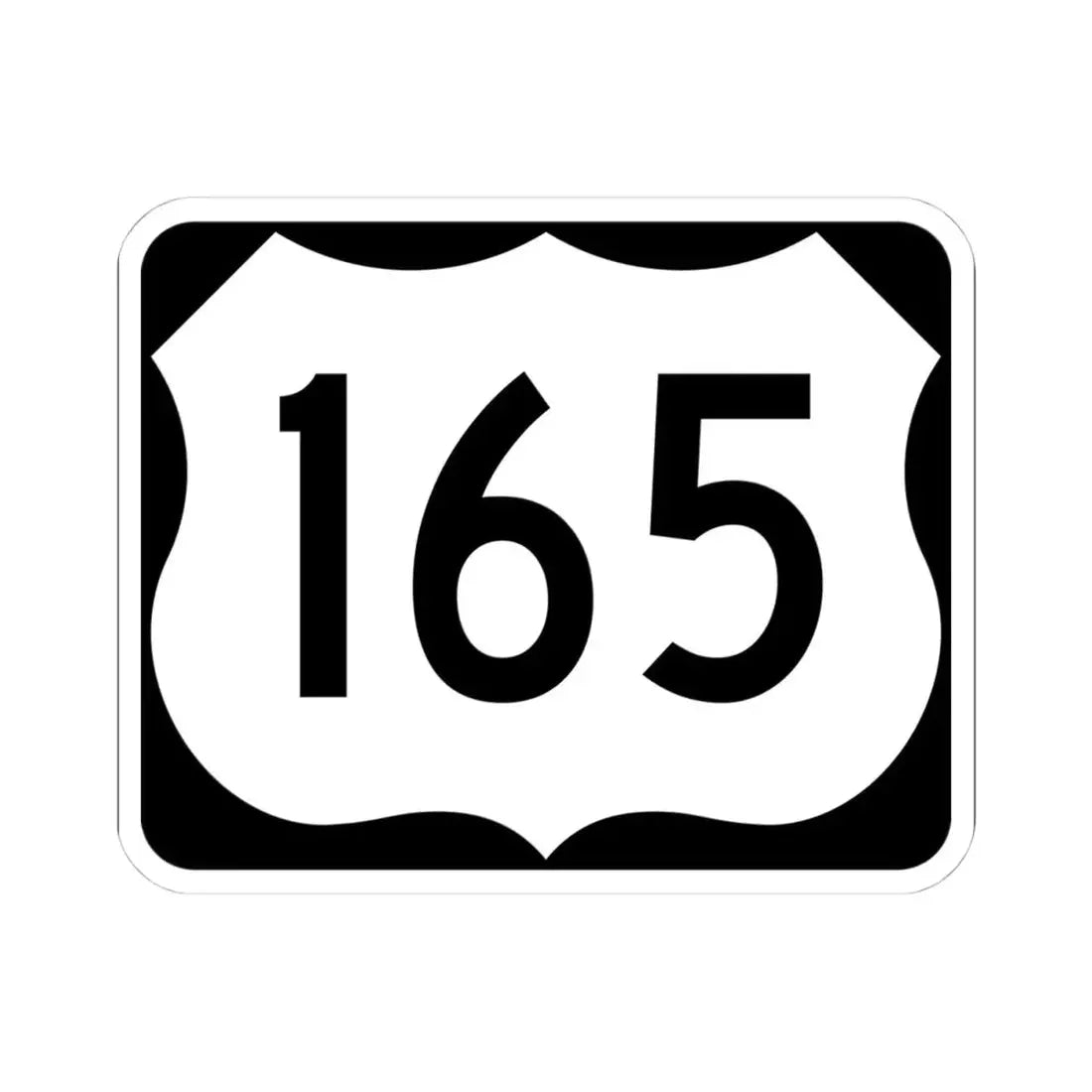 US 165 AR (Arkansas) (Road Sign) STICKER Vinyl Kiss-Cut Decal 4 Inch White - The Sticker Space