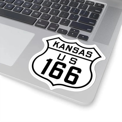 US 166 Kansas 1926 (Kansas) (Road Sign) STICKER Vinyl Kiss-Cut Decal - The Sticker Space