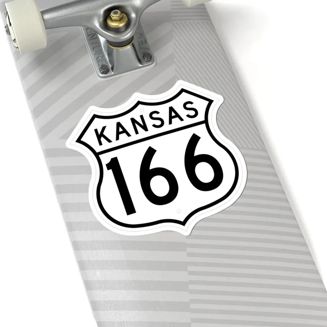 US 166 Kansas 1962 (Kansas) (Road Sign) STICKER Vinyl Kiss-Cut Decal - The Sticker Space