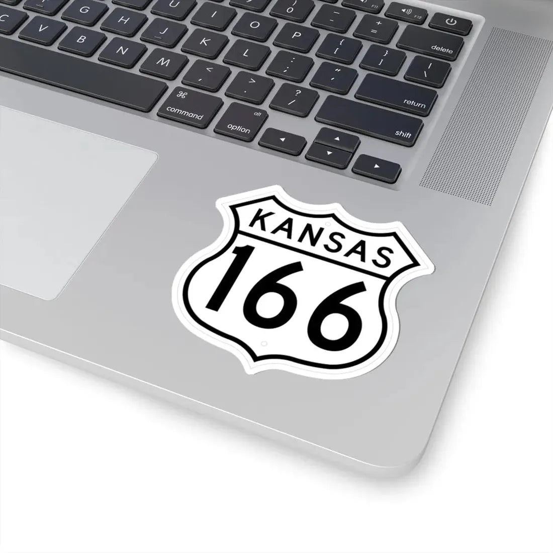 US 166 Kansas 1962 (Kansas) (Road Sign) STICKER Vinyl Kiss-Cut Decal - The Sticker Space