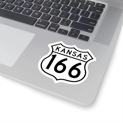 US 166 Kansas 1962 (Kansas) (Road Sign) STICKER Vinyl Kiss-Cut Decal - The Sticker Space