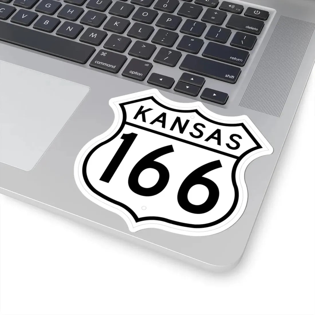 US 166 Kansas 1962 (Kansas) (Road Sign) STICKER Vinyl Kiss-Cut Decal - The Sticker Space
