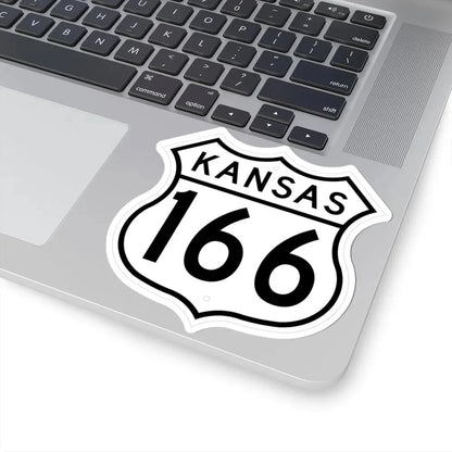 US 166 Kansas 1962 (Kansas) (Road Sign) STICKER Vinyl Kiss-Cut Decal - The Sticker Space