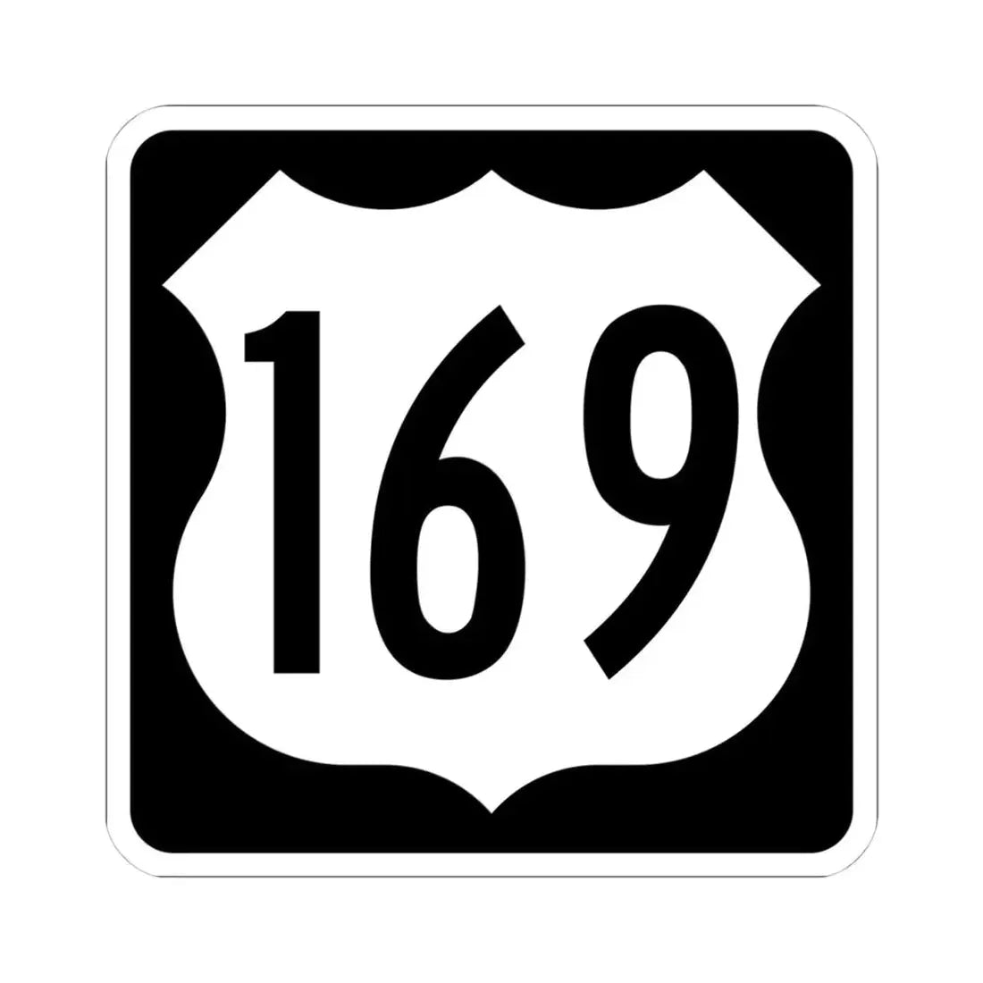 US 169 IA (Iowa) (Road Sign) STICKER Vinyl Kiss-Cut Decal 4 Inch White - The Sticker Space