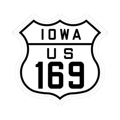 US 169 Iowa 1926 (Iowa) (Road Sign) STICKER Vinyl Kiss-Cut Decal 3 Inch White - The Sticker Space