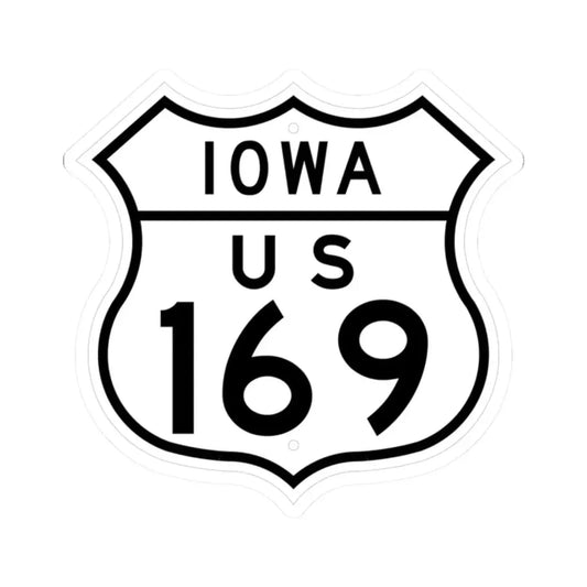 US 169 Iowa 1948 (Iowa) (Road Sign) STICKER Vinyl Kiss-Cut Decal 2 Inch White - The Sticker Space