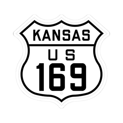 US 169 Kansas 1926 (Kansas) (Road Sign) STICKER Vinyl Kiss-Cut Decal 3 Inch White - The Sticker Space