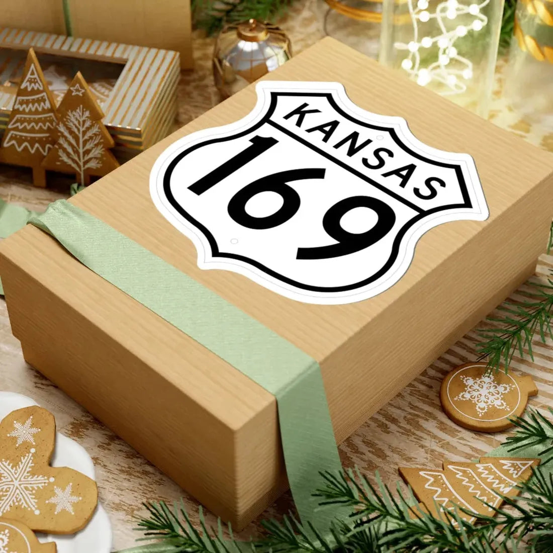 US 169 Kansas 1962 (Kansas) (Road Sign) STICKER Vinyl Kiss-Cut Decal - The Sticker Space