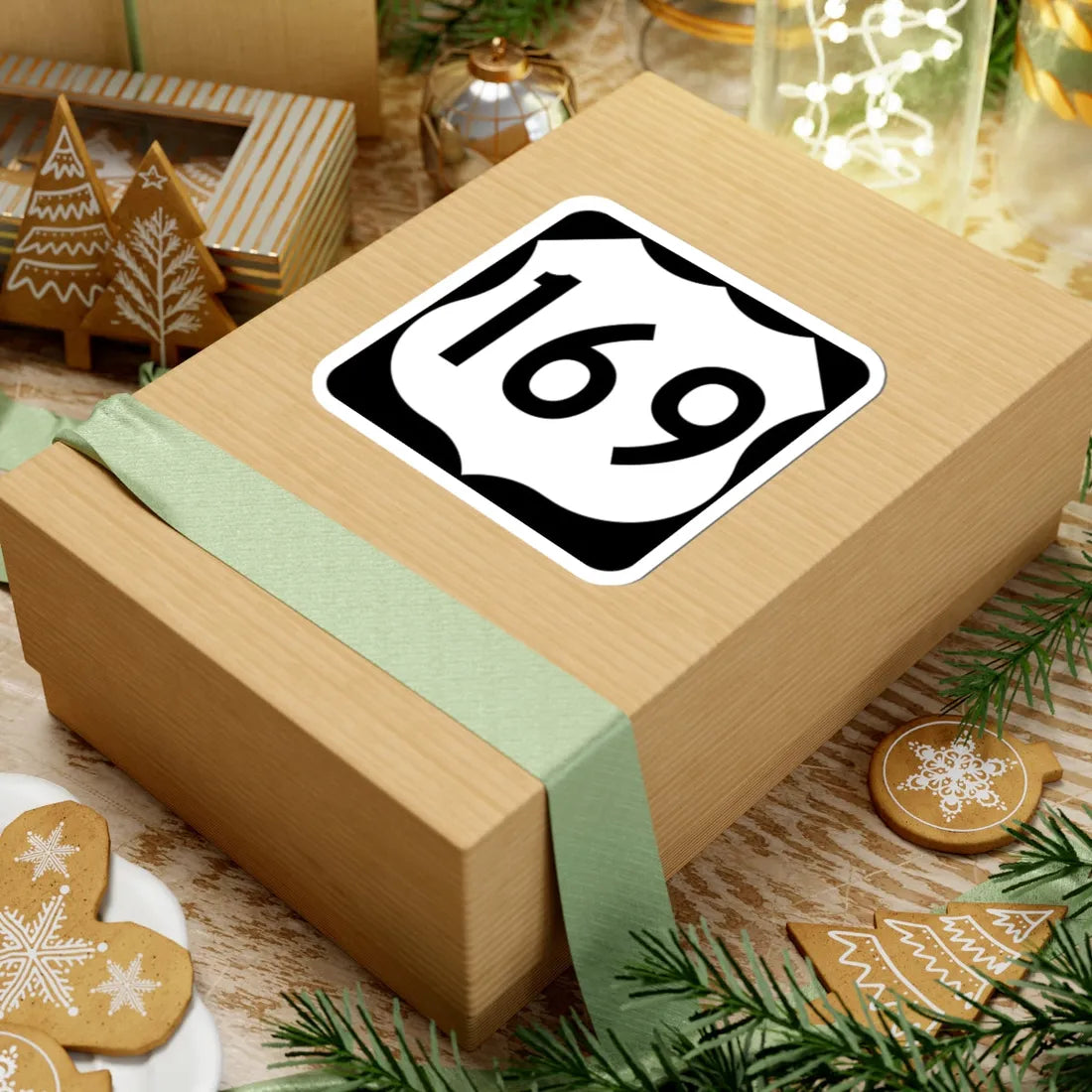 US 169 MN (Minnesota) (Road Sign) STICKER Vinyl Kiss-Cut Decal - The Sticker Space