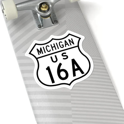 US 16A Michigan 1948 (Michigan) (Road Sign) STICKER Vinyl Kiss-Cut Decal - The Sticker Space