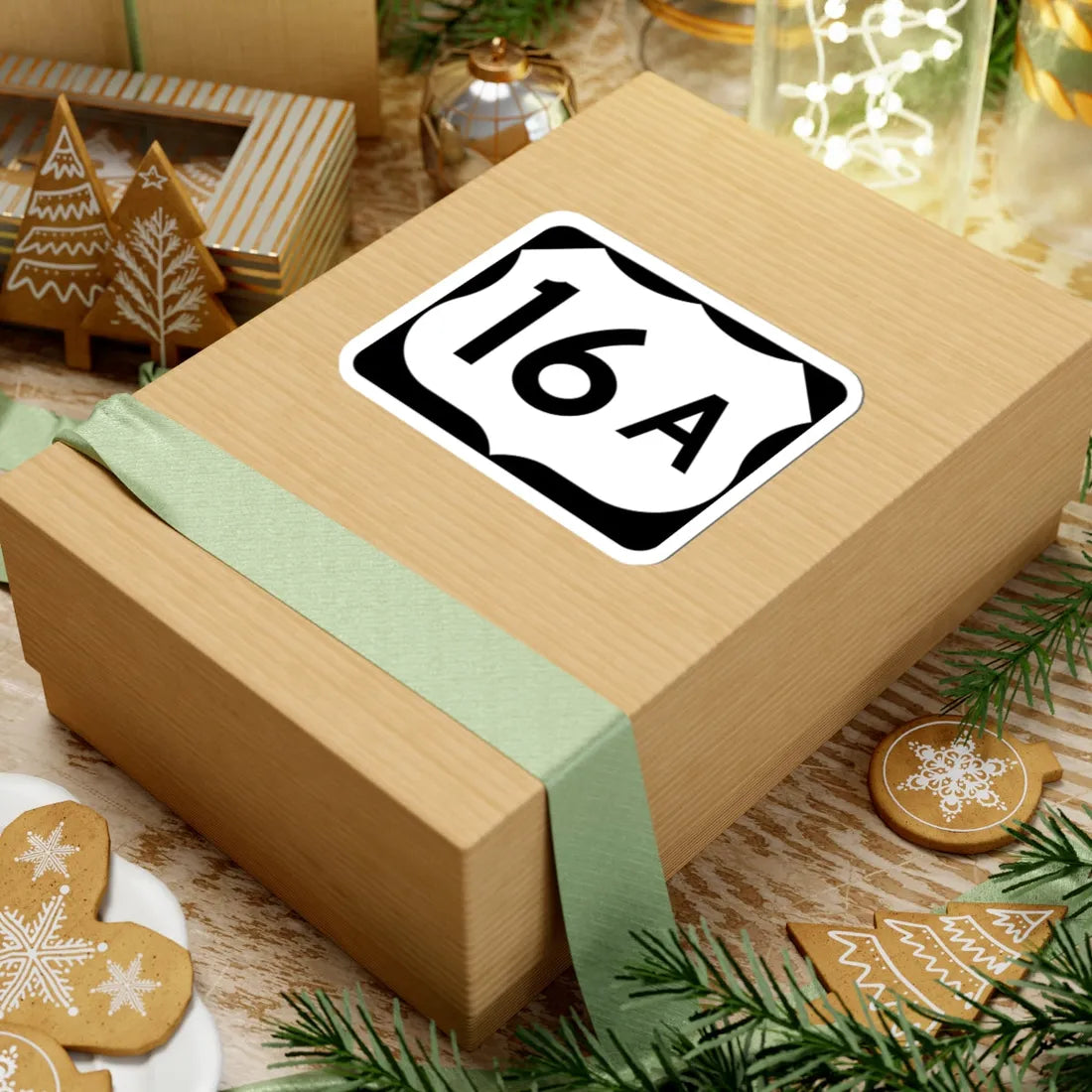 US 16A (South Dakota) (Road Sign) STICKER Vinyl Kiss-Cut Decal - The Sticker Space