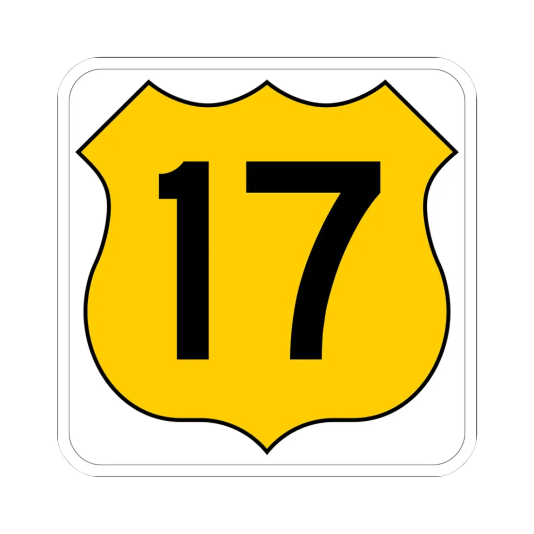 US 17 FL (Florida) (Road Sign) STICKER Vinyl Kiss-Cut Decal 3 Inch White - The Sticker Space