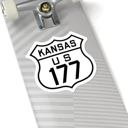 US 177 Kansas 1926 (Kansas) (Road Sign) STICKER Vinyl Kiss-Cut Decal - The Sticker Space