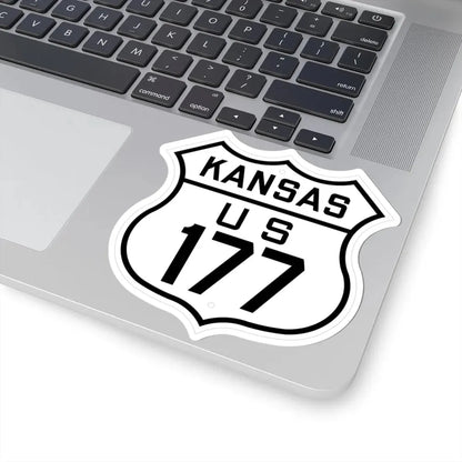 US 177 Kansas 1926 (Kansas) (Road Sign) STICKER Vinyl Kiss-Cut Decal - The Sticker Space