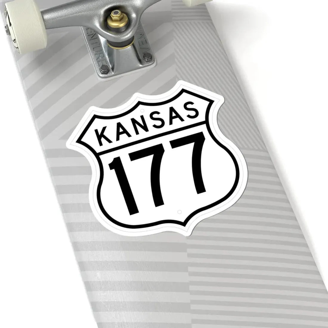 US 177 Kansas 1962 (Kansas) (Road Sign) STICKER Vinyl Kiss-Cut Decal - The Sticker Space