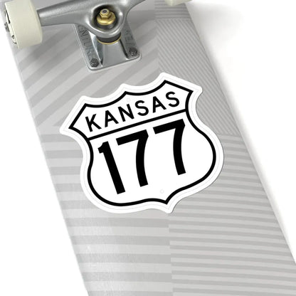 US 177 Kansas 1962 (Kansas) (Road Sign) STICKER Vinyl Kiss-Cut Decal - The Sticker Space