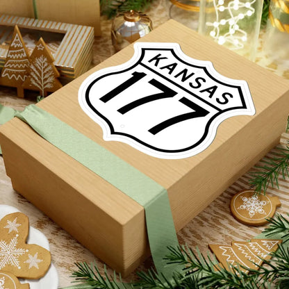 US 177 Kansas 1962 (Kansas) (Road Sign) STICKER Vinyl Kiss-Cut Decal - The Sticker Space