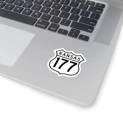 US 177 Kansas 1962 (Kansas) (Road Sign) STICKER Vinyl Kiss-Cut Decal - The Sticker Space
