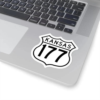 US 177 Kansas 1962 (Kansas) (Road Sign) STICKER Vinyl Kiss-Cut Decal - The Sticker Space