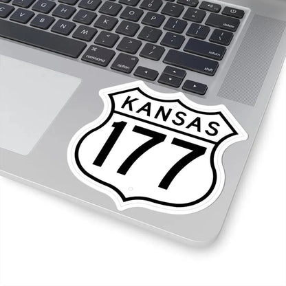 US 177 Kansas 1962 (Kansas) (Road Sign) STICKER Vinyl Kiss-Cut Decal - The Sticker Space