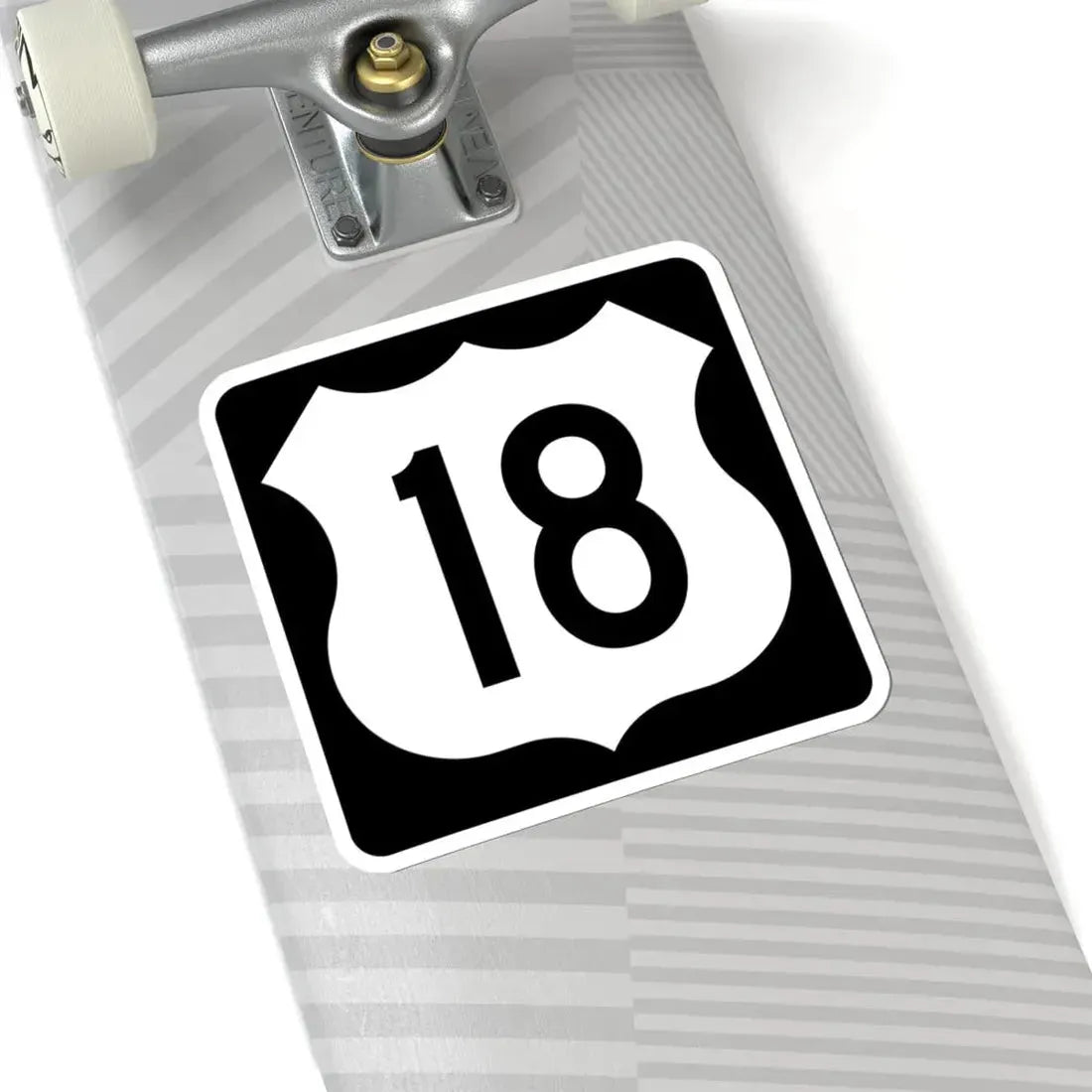 US 18 IA (Iowa) (Road Sign) STICKER Vinyl Kiss-Cut Decal - The Sticker Space