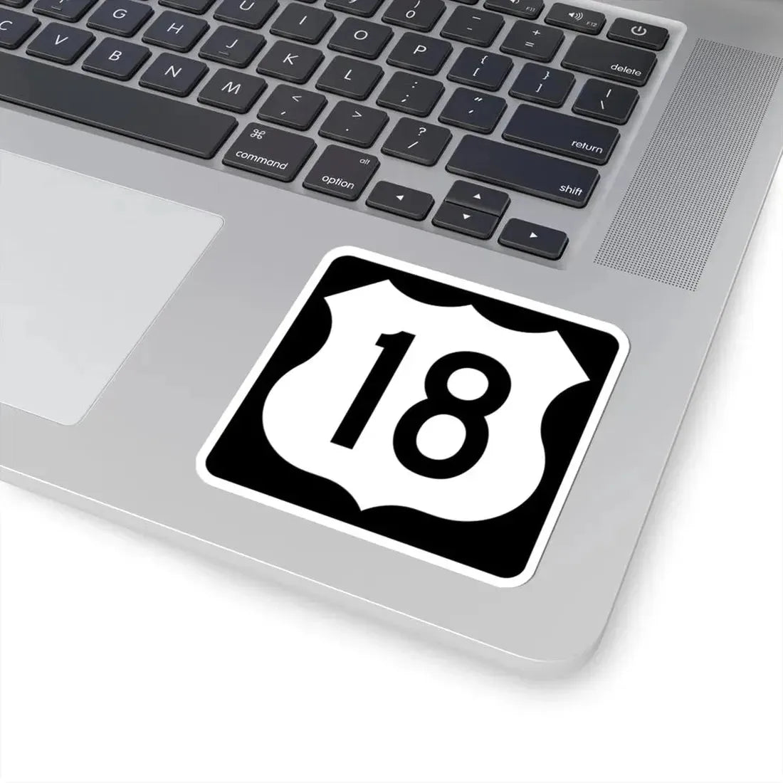 US 18 IA (Iowa) (Road Sign) STICKER Vinyl Kiss-Cut Decal - The Sticker Space