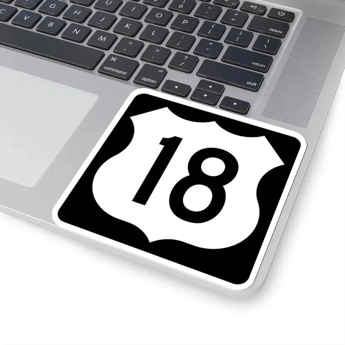 US 18 IA (Iowa) (Road Sign) STICKER Vinyl Kiss-Cut Decal - The Sticker Space