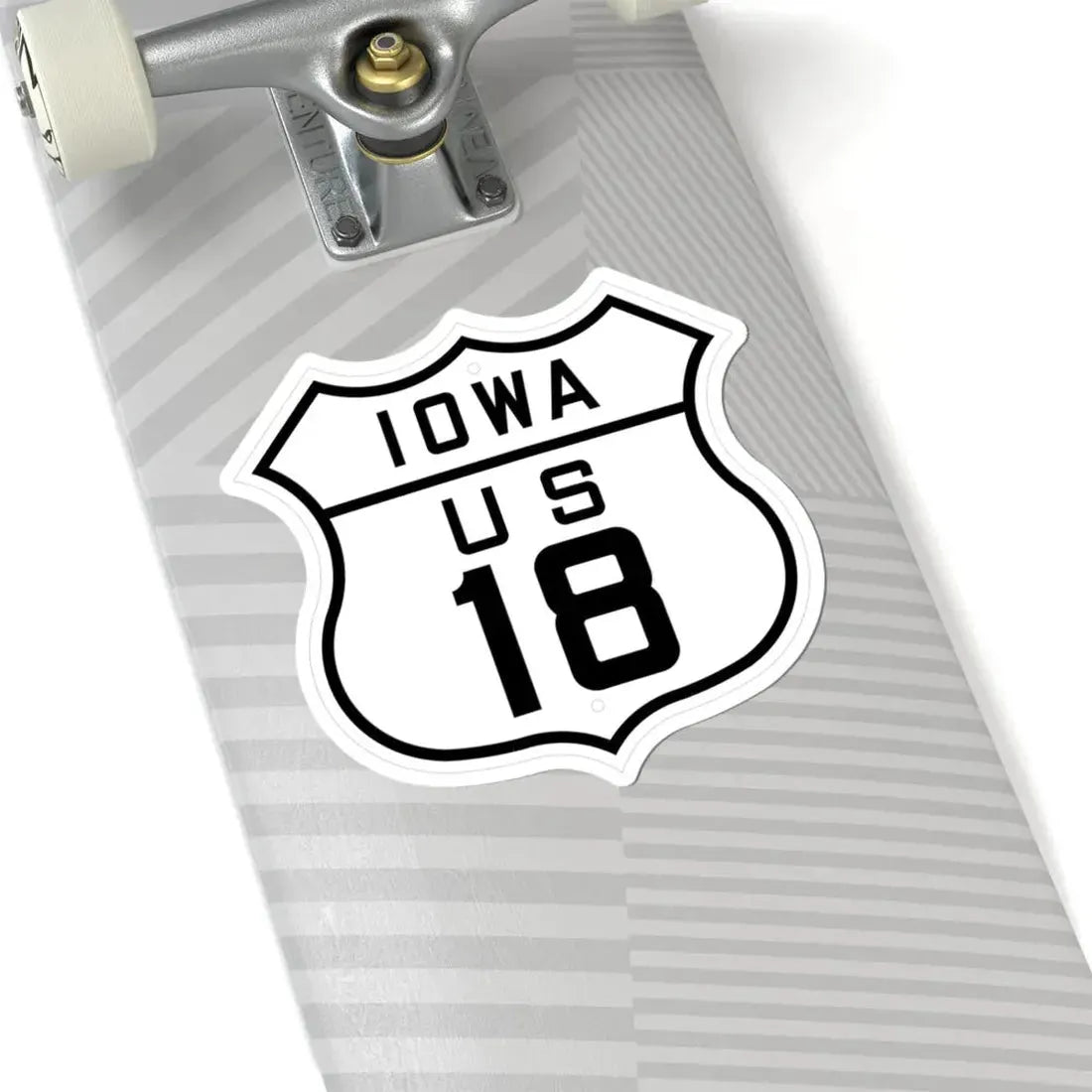 US 18 Iowa 1926 (Iowa) (Road Sign) STICKER Vinyl Kiss-Cut Decal - The Sticker Space