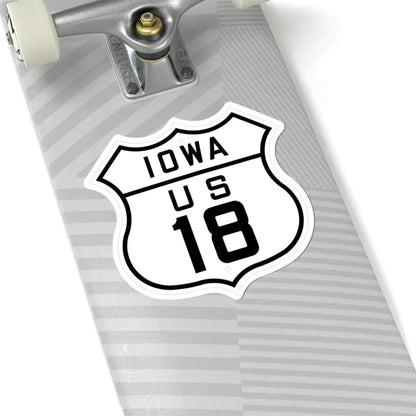 US 18 Iowa 1926 (Iowa) (Road Sign) STICKER Vinyl Kiss-Cut Decal - The Sticker Space