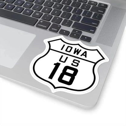 US 18 Iowa 1926 (Iowa) (Road Sign) STICKER Vinyl Kiss-Cut Decal - The Sticker Space