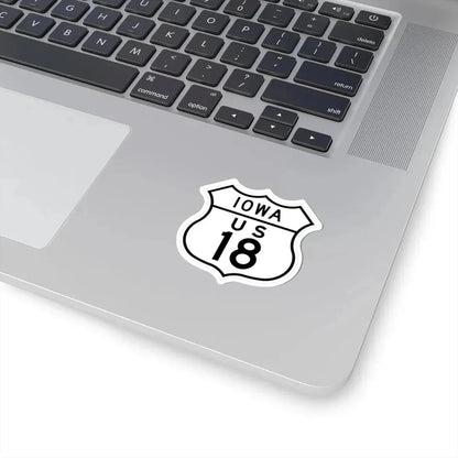 US 18 Iowa 1948 (Iowa) (Road Sign) STICKER Vinyl Kiss-Cut Decal - The Sticker Space