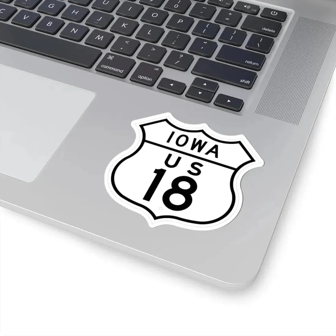 US 18 Iowa 1948 (Iowa) (Road Sign) STICKER Vinyl Kiss-Cut Decal - The Sticker Space