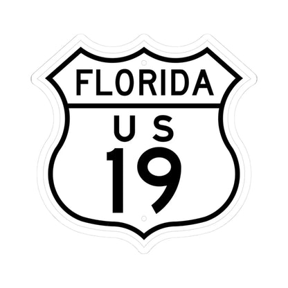 US 19 Florida 1948 (Florida) (Road Sign) STICKER Vinyl Kiss-Cut Decal 3 Inch White - The Sticker Space