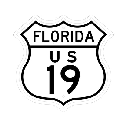 US 19 Florida 1948 (Florida) (Road Sign) STICKER Vinyl Kiss-Cut Decal 4 Inch White - The Sticker Space